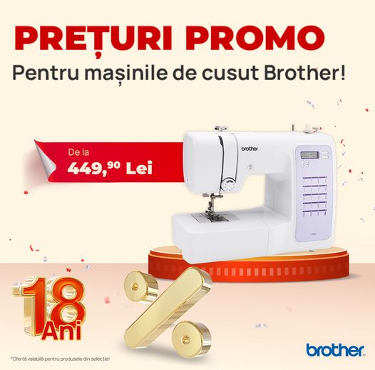 Preturi PROMO pentru masinile de cusut Brother de la evoMAG!